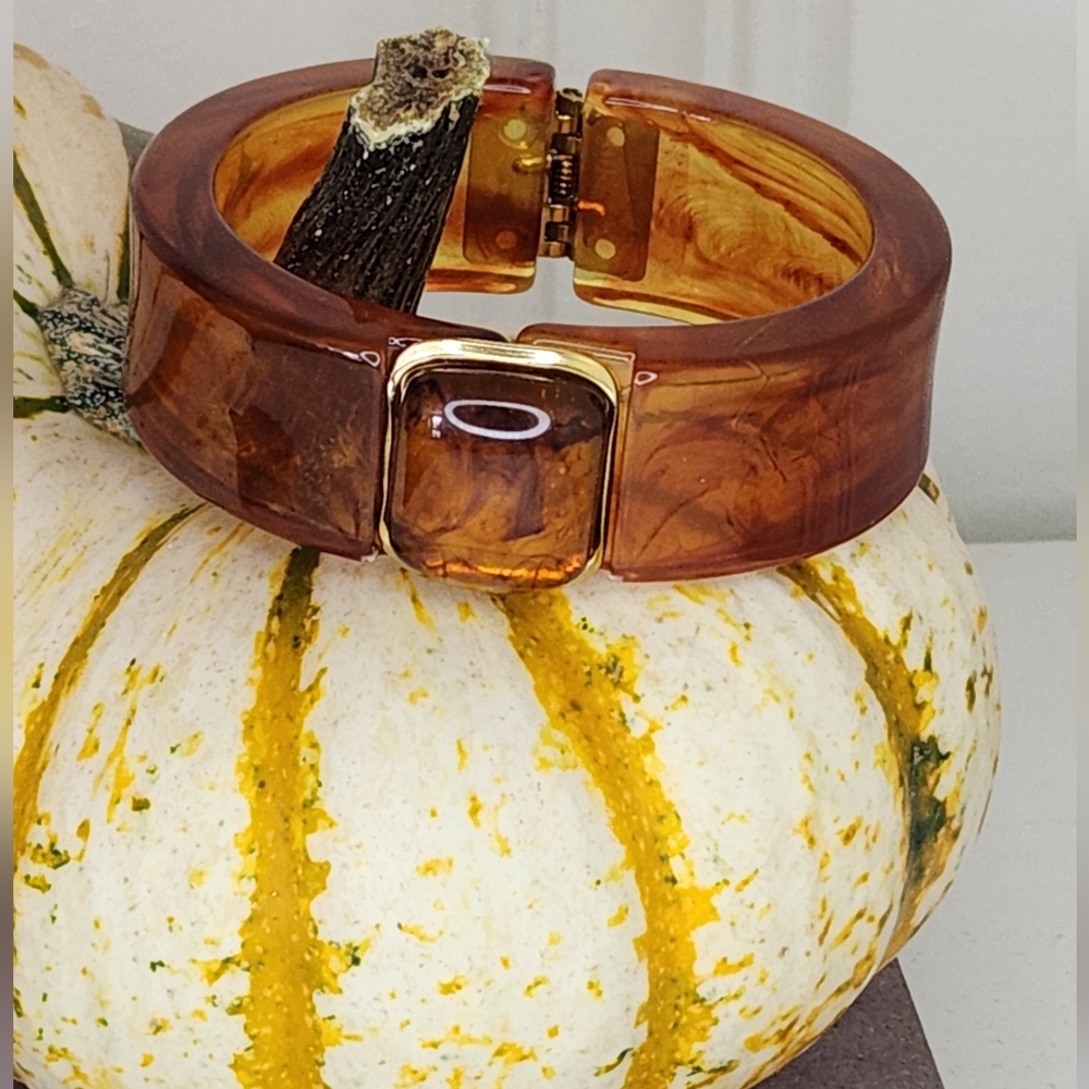 Amber Acryclic Clamp Bracelet